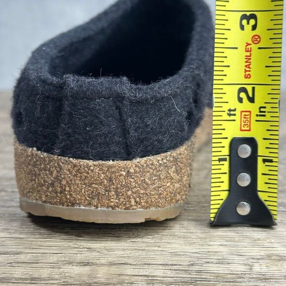 Haflinger~Women’s~Lacey  Black Boiled Wool  Slip On Clogs~EU 36/US 5-5.5 - Picture 5 of 10